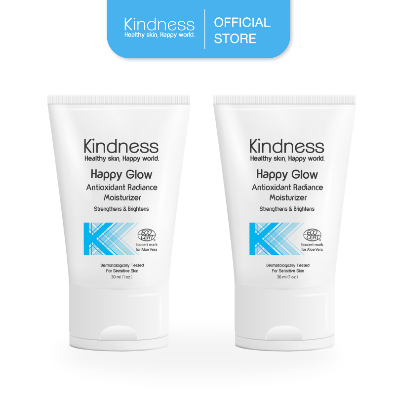 [แพ็คคู่] Happy Glow ครีมบำรุงผิวหน้า ฟื้นฟูผิวแพ้ง่ายให้แข็งแรง Antioxidant Radiance Moisturizer