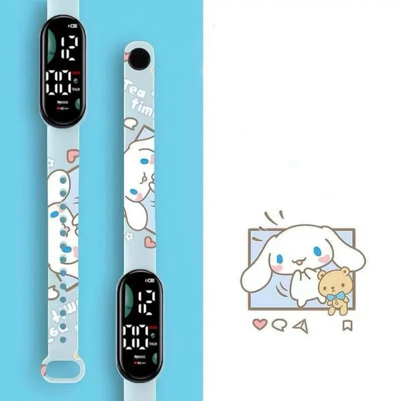 (ส่งจากไทย) นาฬิกาข้อมือ LED น่ารักๆ ดูเวลา 口 วันที่ได้ เล็กกะทัดรัด ใส่สบาย