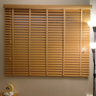 มู่ลี่กันน้ำ มู่ลี่ PVC Faux Wood - FX1003 Natural Color สีธรรมชาติ ลายไม้ ขนาดใบ 50mm.
