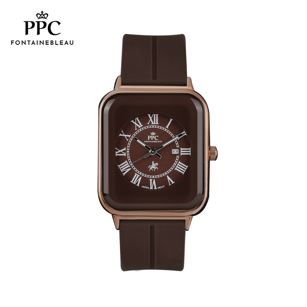 PPC FONTAINEBLEAU นาฬิกาผู้หญิงแฟชั่น สายซิลิโคน สไตล์มินิมอล เรียบหรู ประกันสินค้า 1 ปี PPC-DH01