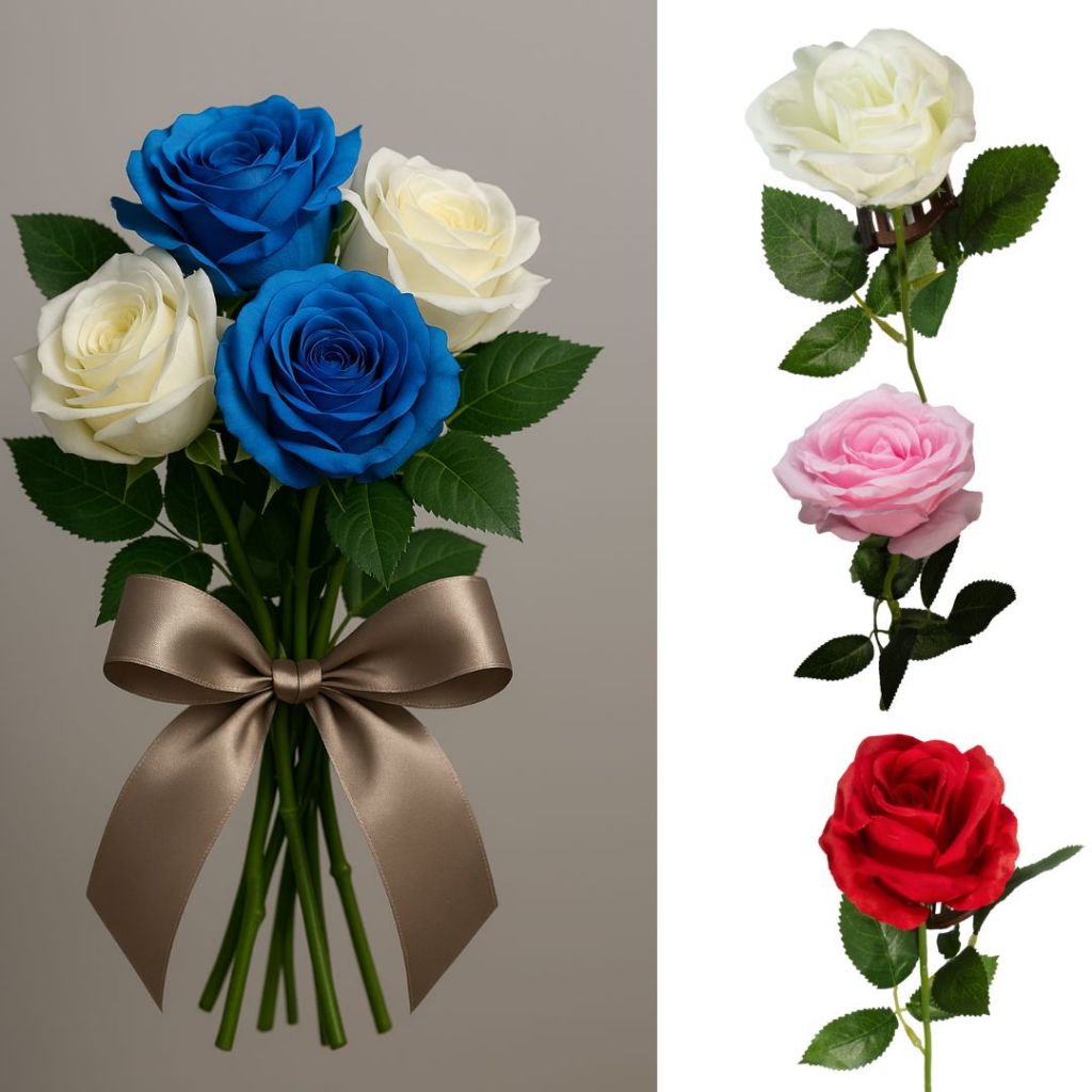 🌹 พร้อมส่งด่วน 🌹ดอกกุหลาบปลอม ดอกไม้ปลอม ดอกไม้diy  พร้อพตกแต่ง ของประดับงานอีเว้นท์