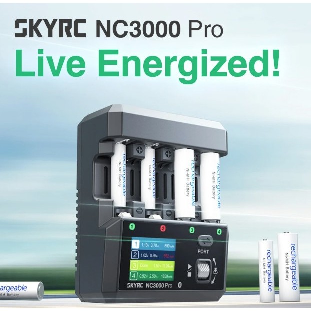 🎉ส่งจากไทย🎉 SKYRC NC3000 Pro เครื่องชาร์จถ่าน AA/AAA บลูทูธผ่านมือถือ NiMH NiCd Eneloop / NC3000pro 