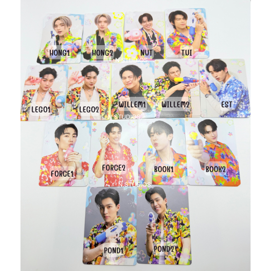 🩵พร้อมส่ง🩵 BOYS COLLECTIBLE RANDOM CARD SONGKRAN COLLECTION Pond Fourth Force Book Perth William Est Lykn Etc. - รูปที่ 2