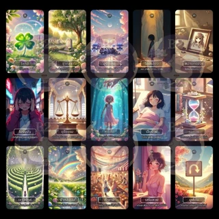 ไพ่ oracle ภาษาไทย Fairy Heart (100ใบ)💜🇹🇭 มีคีย์เวิร์ดภาษาไทยอ่านง่าย ไพ่ออราเคิลไทย