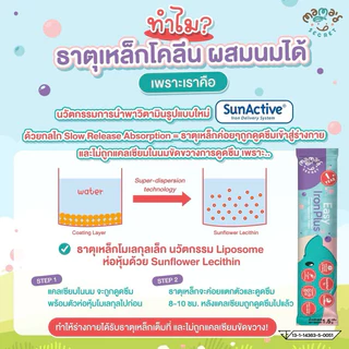 วิตามินธาตุเหล็กโคลีนเด็ก 1Y+ 🇯🇵 นวัตกรรมญี่ปุ่น ผสมนมได้ ไม่มีสี กลิ่น รส