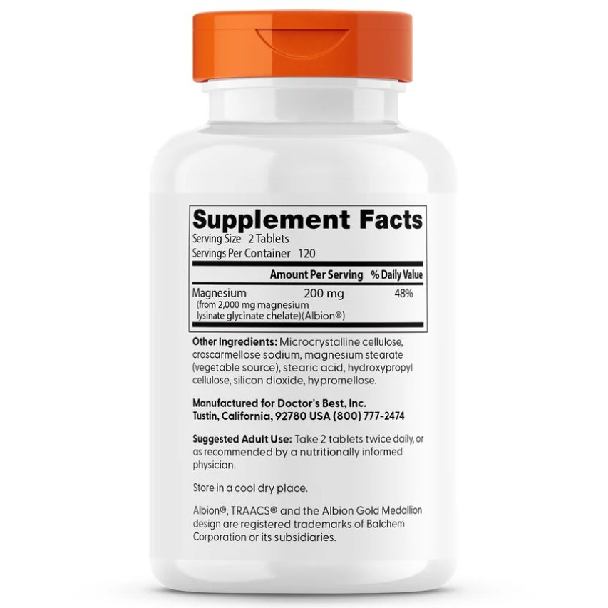 High Absorption Magnesium 200 mg 240 Tablets Doctor's รูปที่ 2