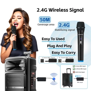ไมค์ ไมค์โครโฟน ไมค์ลอย คู่ ไมโครโฟน ไมค์ไร้สาย ไมโครโฟนไร้สาย Wireless Microphone ไมค์บลูทูธไร้สาย คาราโ