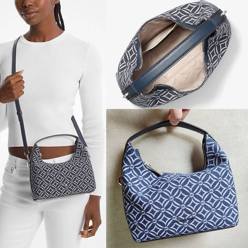 🎀(สด-ผ่อน) 35F4G7YM1J เอ็มแค Ember Small Logo Jacquard Messenger Bag