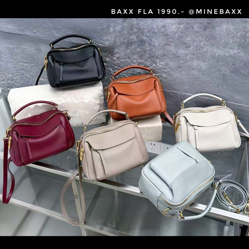 BAXX FLA กระเป๋าสะพายสองช่องพร้อมสายสะพายหนัง