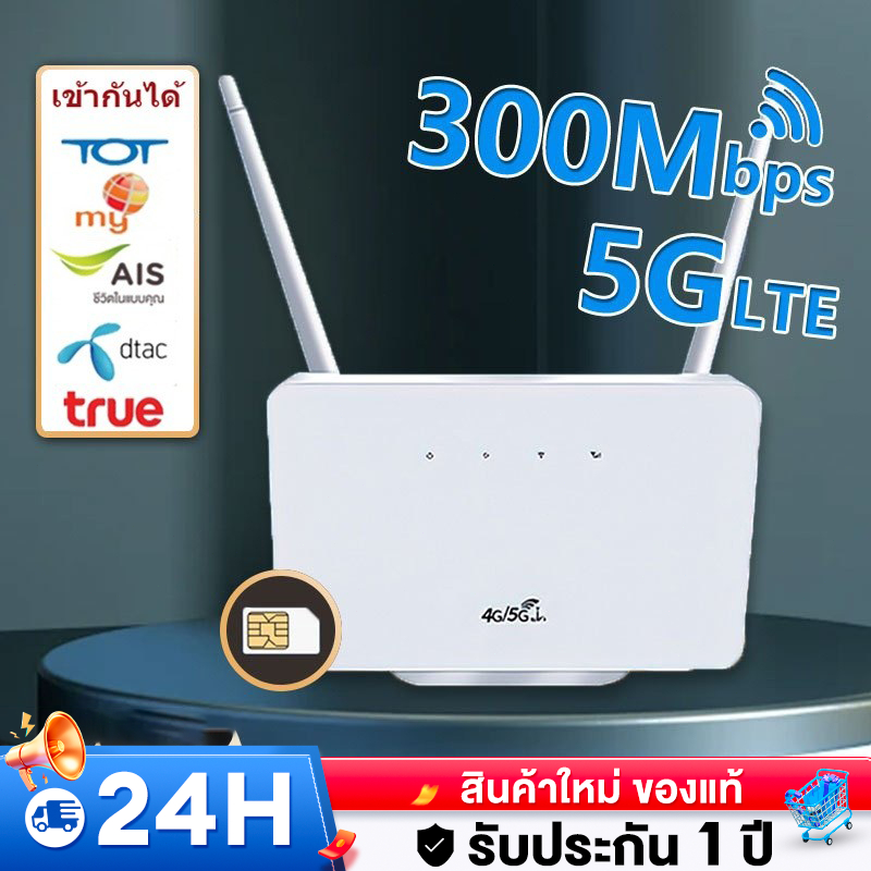 เราเตอร์ใส่ซิม เราเตอร์ ปล่อย Wi-Fi Router WiFi ใช้ได้กับซิมทุกเครือข่าย เสียบใช้เลย WiFi 300 Mbps