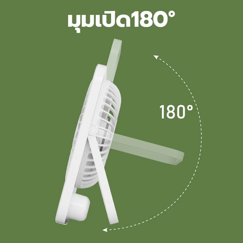 KENTO LITE พัดลมพกพา พัดลมตั้งโต๊ะ ขนาดเล็ก Type-C ชาร์จ 2000 mAh ลมแรง แบตเตอรี่ขนาดเล็ก สำหรับหอพัก สำนักงาน กลางแจ้ง thumbnail 5