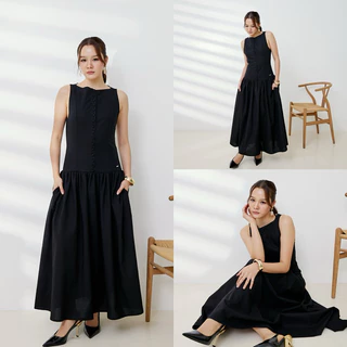 Swana.ss - Giselle linen dress XS-XL 🫎 ชุดเดรสกระโปรงยาวผ้าลินิน