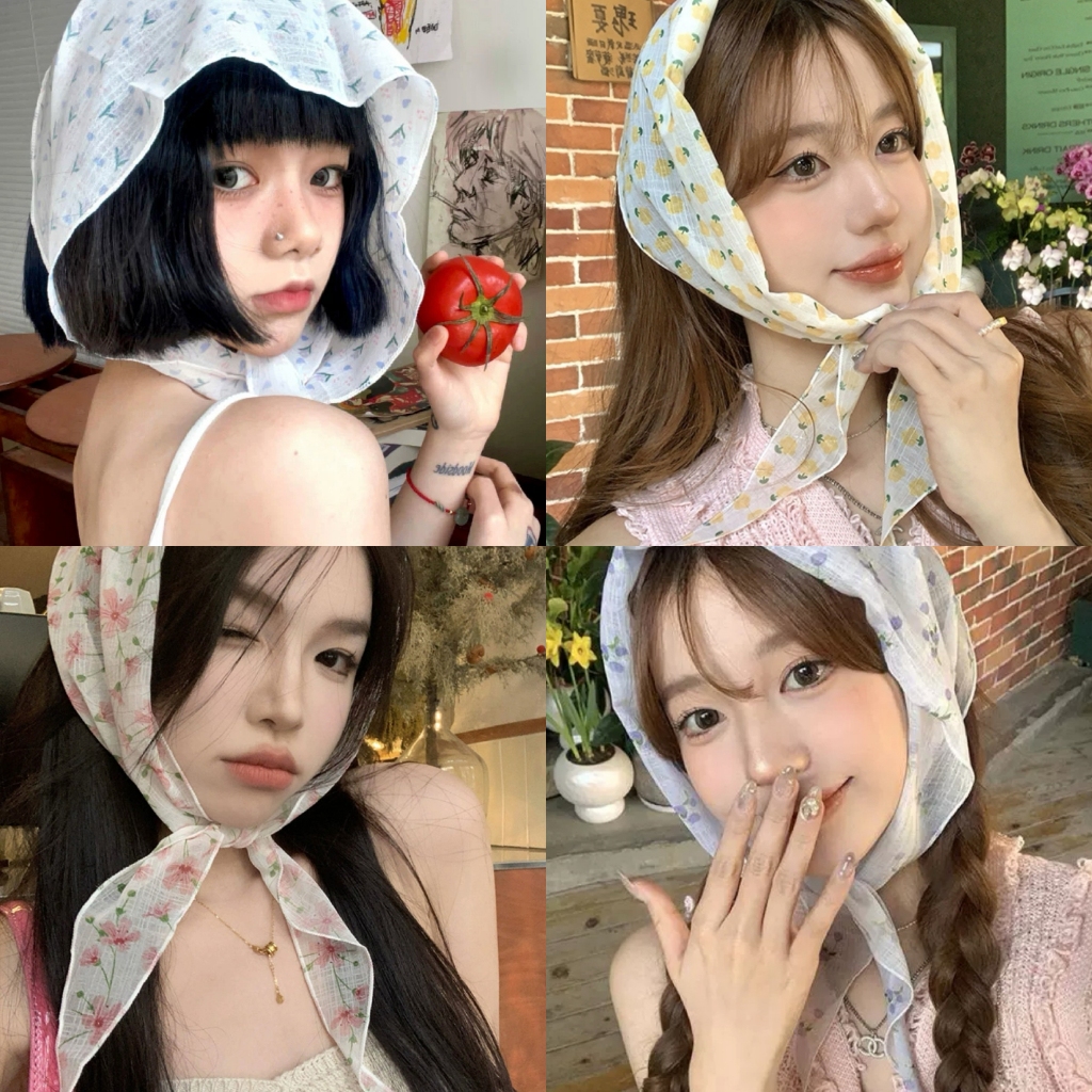 เครื่องประดับผม ที่คาดผม ลายดอกไม้💐 ผ้าชีฟอง เตรียมจัดส่ง🚚
