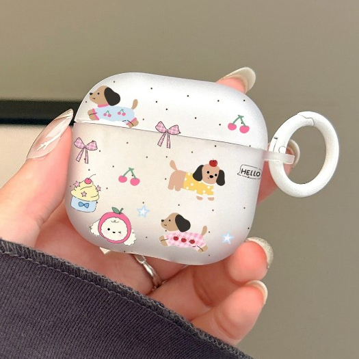 ✨จัดส่งจากกรุงเทพ✨ AirPods 4 Pro2 Pro 3 2 1 Case cute Puppy Y2K กรณีปลอกสําหรับ AirPods 1/2 gen3 TPU เคสกันกระแทก
