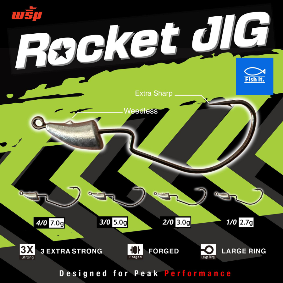 พริ้ม Rocket JIG [ร็อคเก็ตจิ๊ก]  หัวจิ๊กเบ็ดหนอน หัวจิก ตัวเบ็ด เบ็ดหนอน