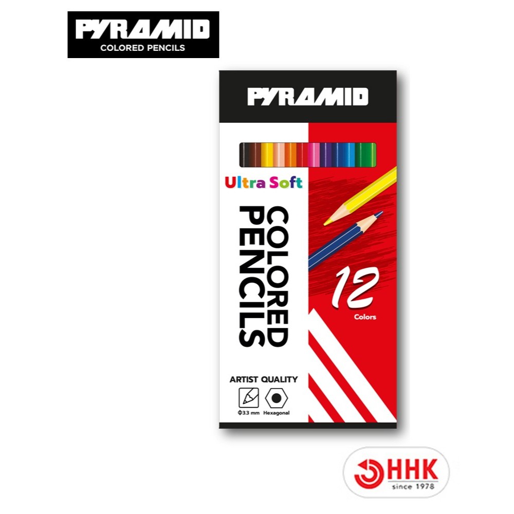 (KTS)ดินสอสีไม้ Pyramid Ultra Soft Artist Quality 12 สี 680112