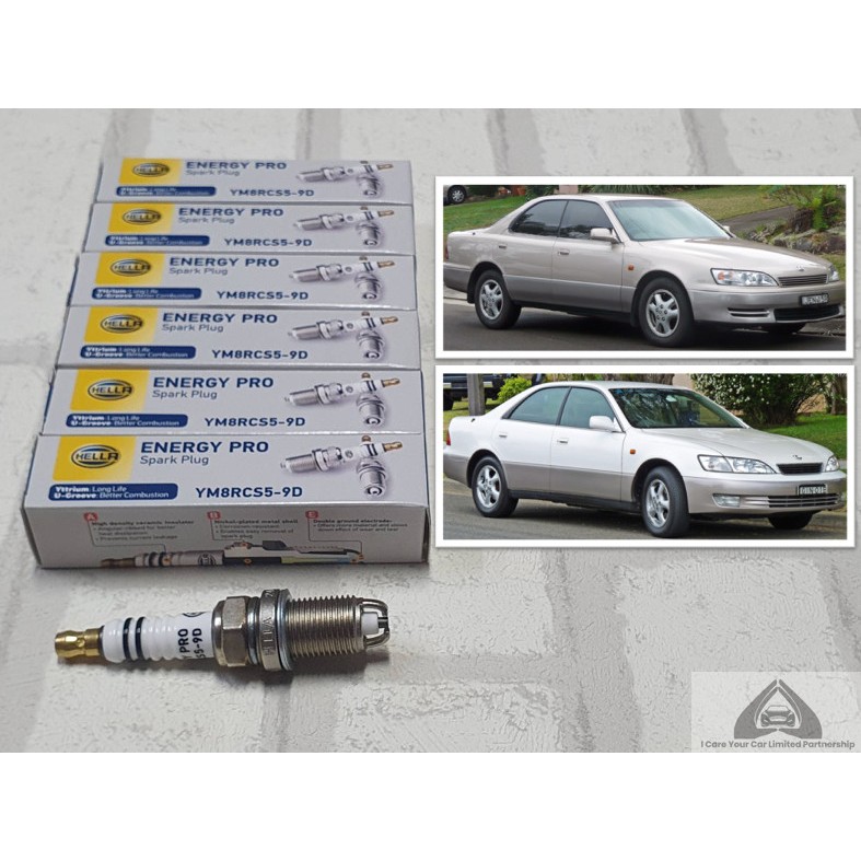 หัวเทียน Lexus ES300 XV10 / XV20 ชุด 6 หัว ชนิดยิธเทรียม ระยะใช้งาน 40000 กม : Hella YM8RCS5-9D