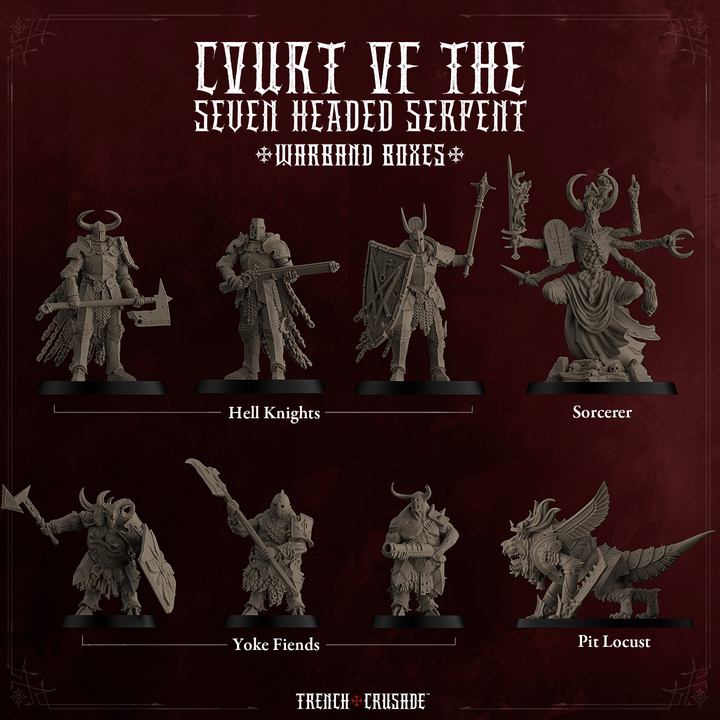 Court of the Seven Headed Serpent Warband : Collection : Miniature Resin โมเดลบอร์ดเกม ผลิตตามสั่ง