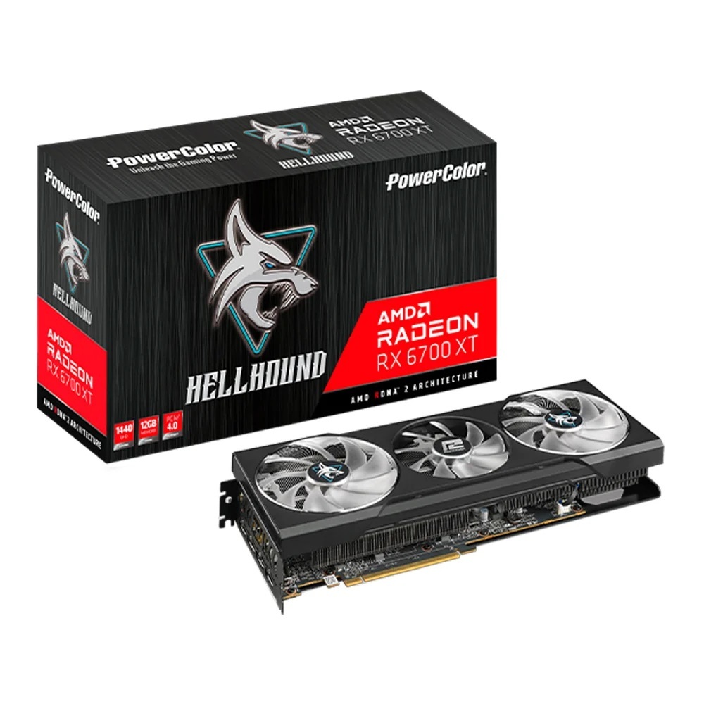 [มือสอง]Power Color RX6700 XT Hellhound