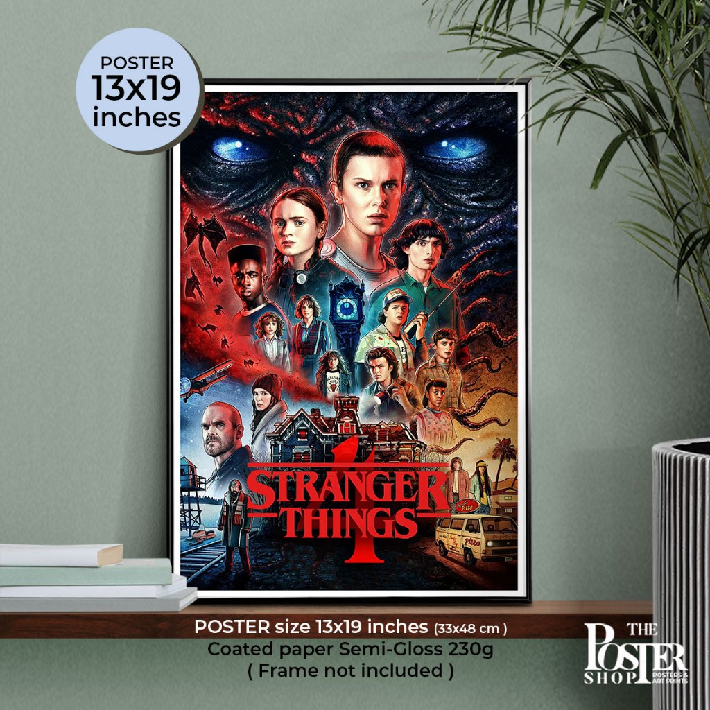 Stranger Things Poster SS 4 (2022) โปสเตอร์สเตรนเจอร์ ธิงส์ ซีซั่น 4 ขนาด 33x48 cm มีสินค้าพร้อมส่ง