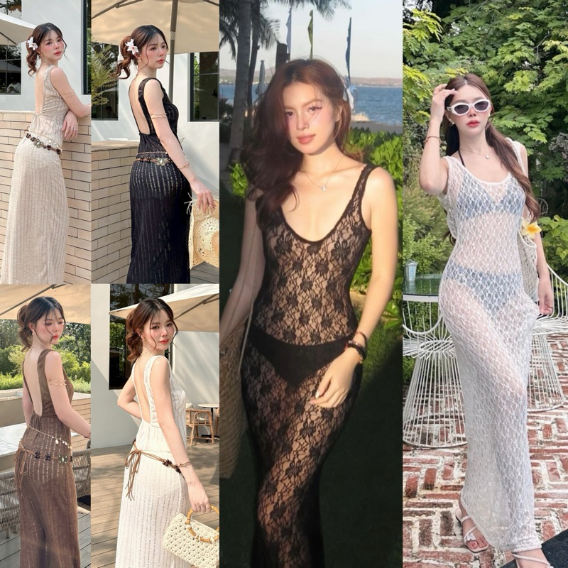 Teera❤️พร้อมส่ง✨Coco  Lace Classic Dress💖เดรสลูกไม้แขนกุด ลุคไฮมาก ผ้าลูกไม้ยืดนิ่มอย่างดี💥พรีเมี่ยม👍🏻sheeny