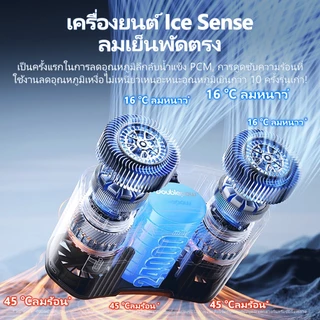Doublepow พัดลมเหน็บเอว แขวนไว้ที่เอว/วางบนโต๊ะ 12000mah พัดลมพกพา พัดลม/พาวเวอร์แบงค์ 2 ใน 1