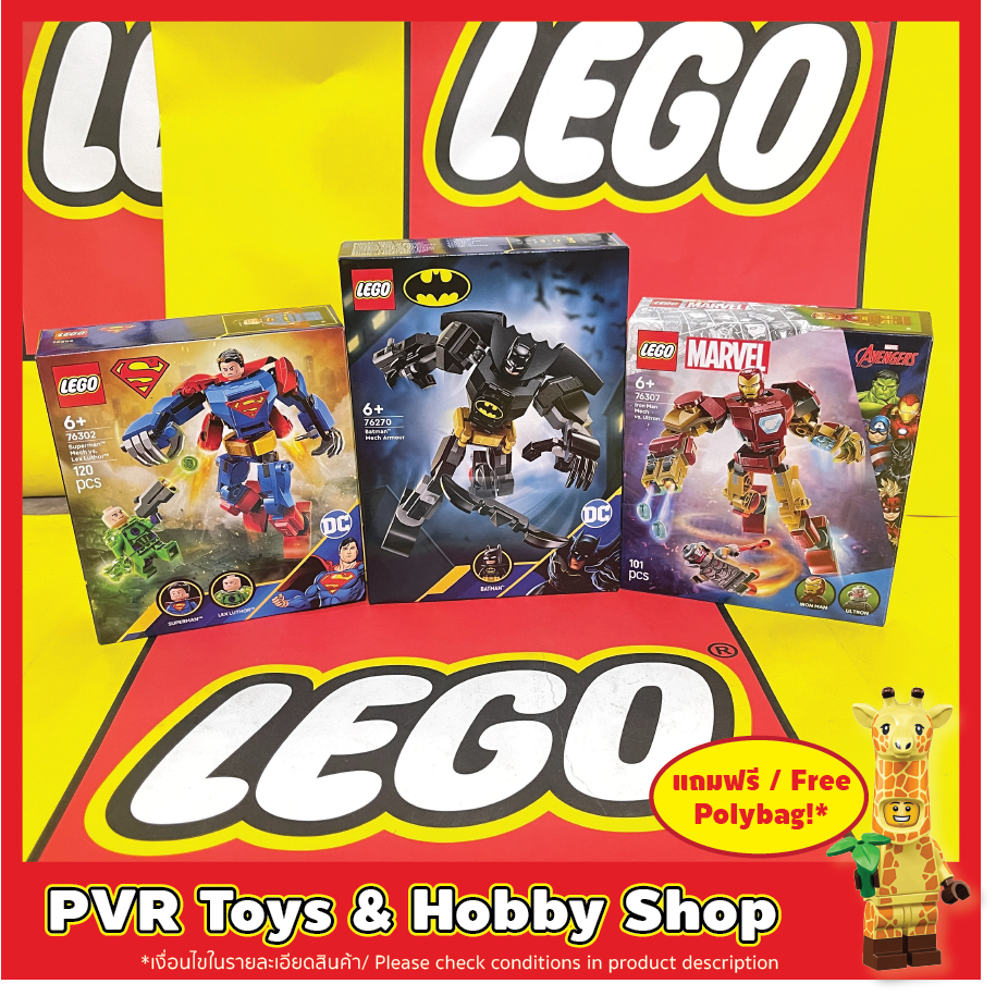 LEGO® 76270 76302 76307 DC MARVEL Batman™  Iron Man Mech vs. Ultron Superman™ Mech vs. Lex Luthor Me