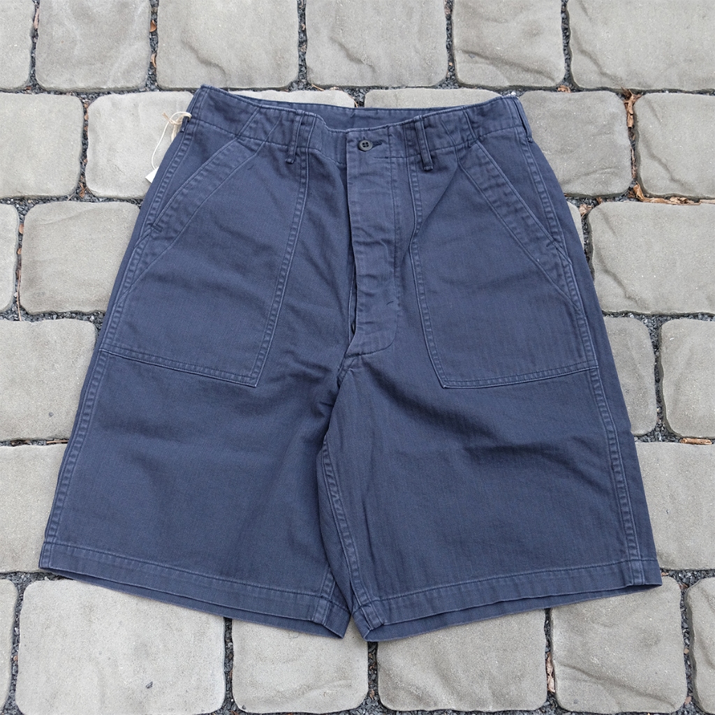 กางเกงขาสั้น orslow 01-7103 Herringbone Twill Summer Fatigue Shorts Navy