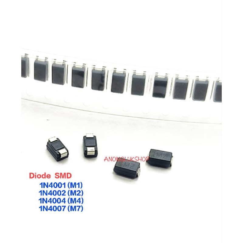 ราคาต่อ 10ตัว 👉👉 1N4001(M1) 1N4002(M2) 1N4004(M4) 1N4007(M7) Diode SMD วงจรเรียงกระแสไดโอด 1A M1 M2 