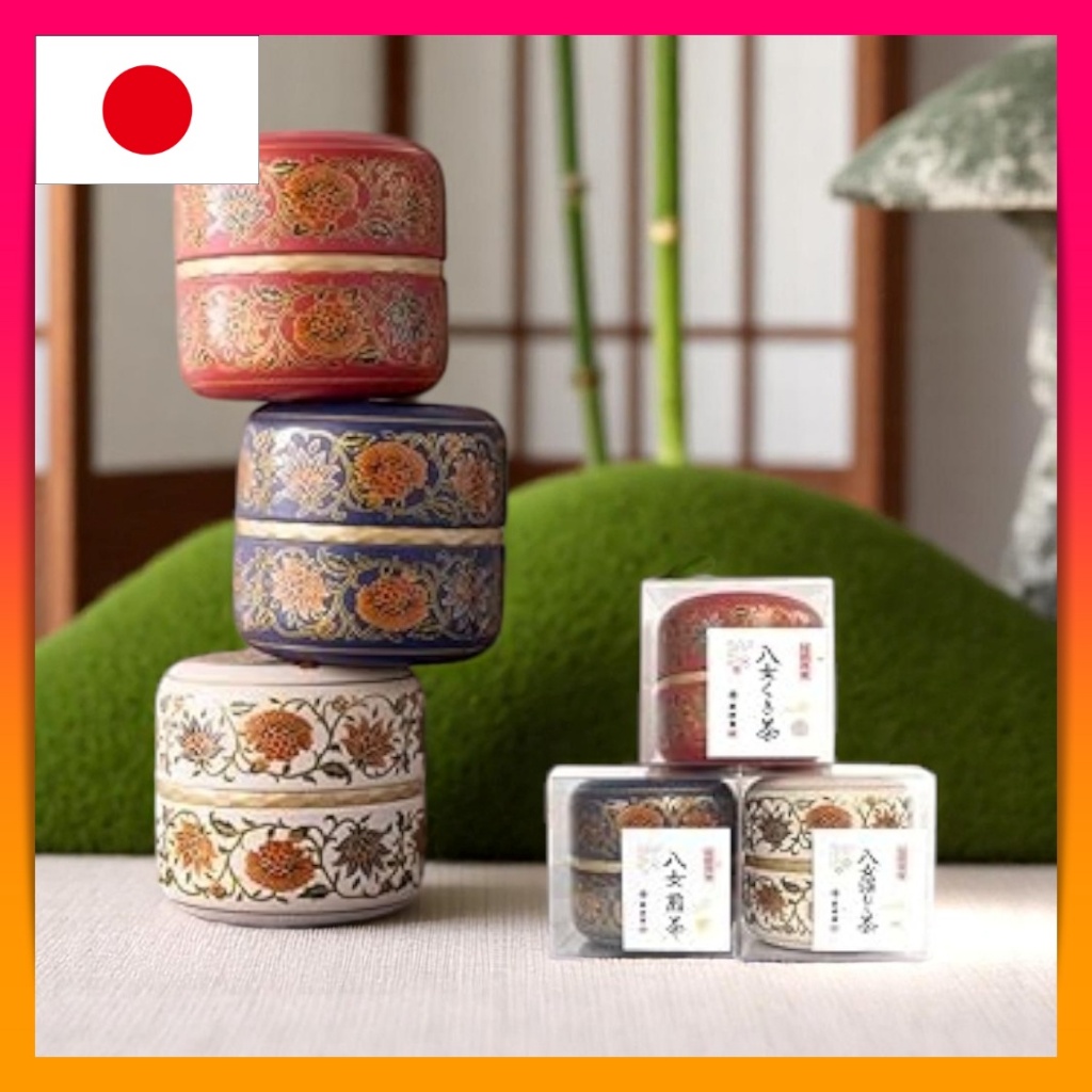 Premium Yame Tea Gift Set in Decorative Canisters (3 Varieties) - 60g Each (Satsuki, Shimotsuki, Yay