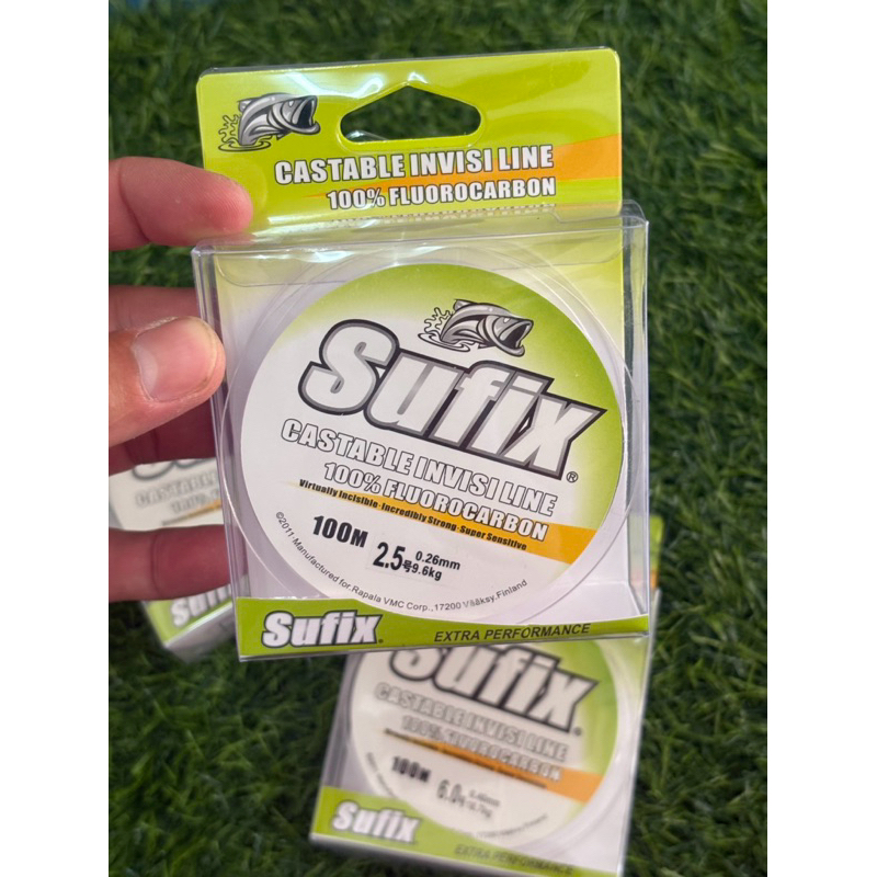 สายเอ็น ตกปลาฟซูฟิก Sufix 100mสายFLUOROCARBON สายชิงหลิว เหนียว