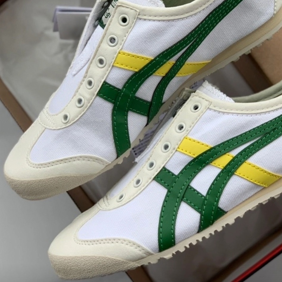 Onitsuka Tiger MEXICO 66 1183A360-113 สีเขียว แดง รองเท้าลำลอง รองเท้าผ้าใบ