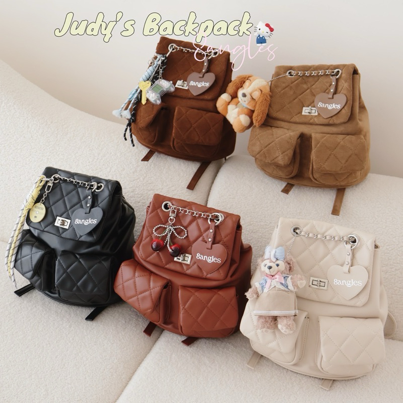 8anglesshop - 🍒🎒น้องกระเป๋าเป้ Judy backpack 13นิ้ว แถมฟรีพวงกุญแจ💖D038