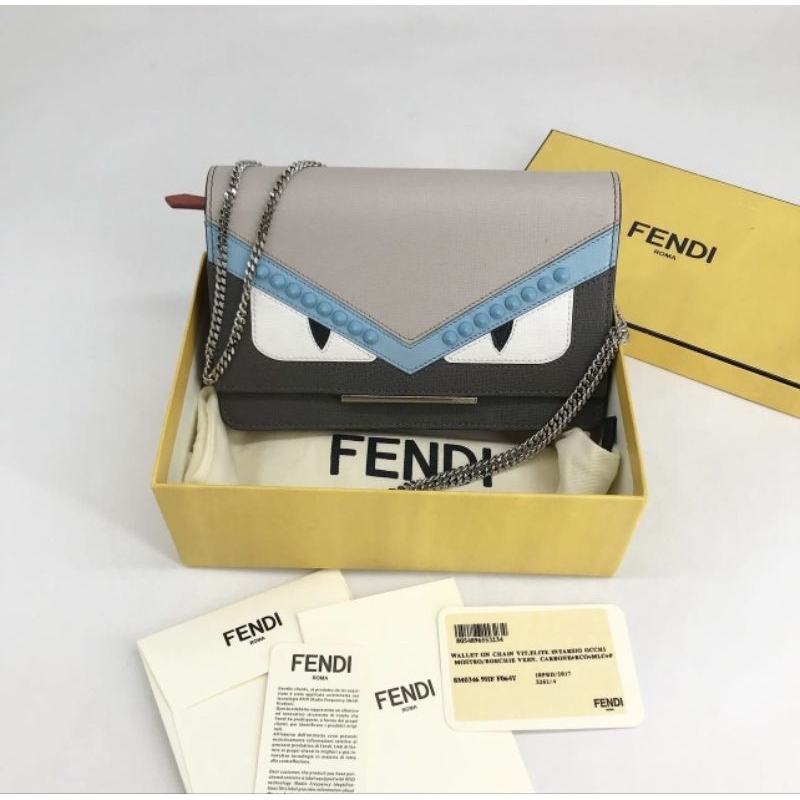 💥กระเป๋าสะพาย (Very Good) Fendi Monster Woc Dc17📌รอเช็คสต๊อก