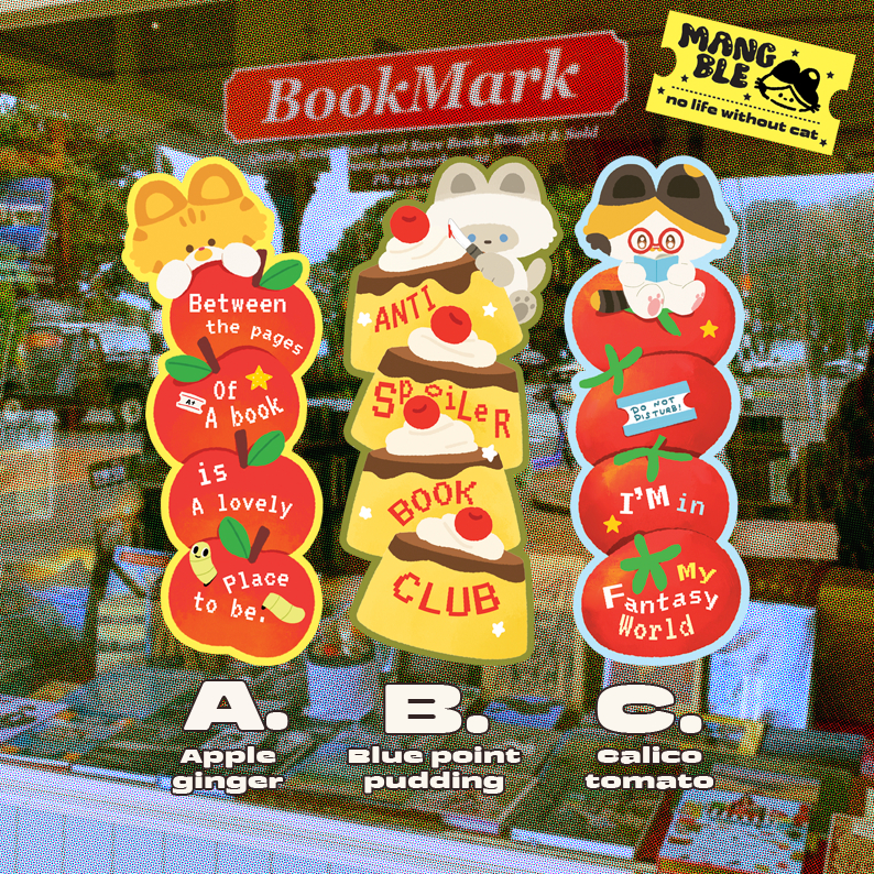 (พร้อมส่ง) Bookmark : mangble cat farm 📚🔖
