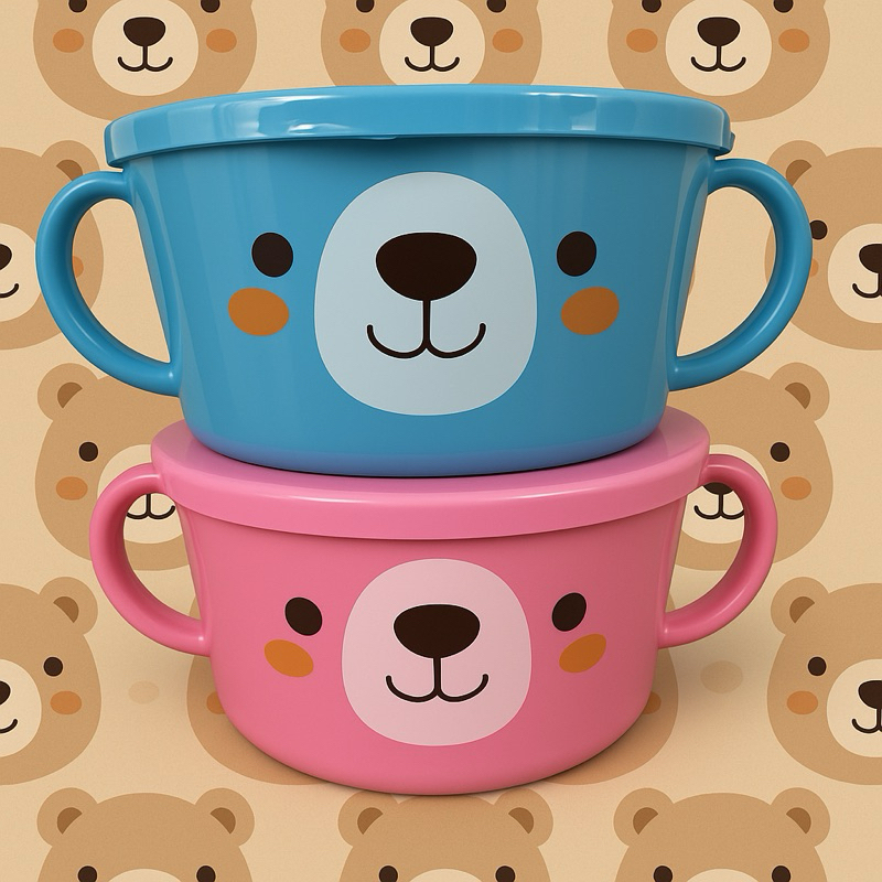 ชามมีฝาปิด เข้าไมโครเวฟได้ พรีเมี่ยมแคร์ Bowl 820 ML  x2ใบ 2สี ของใหม่