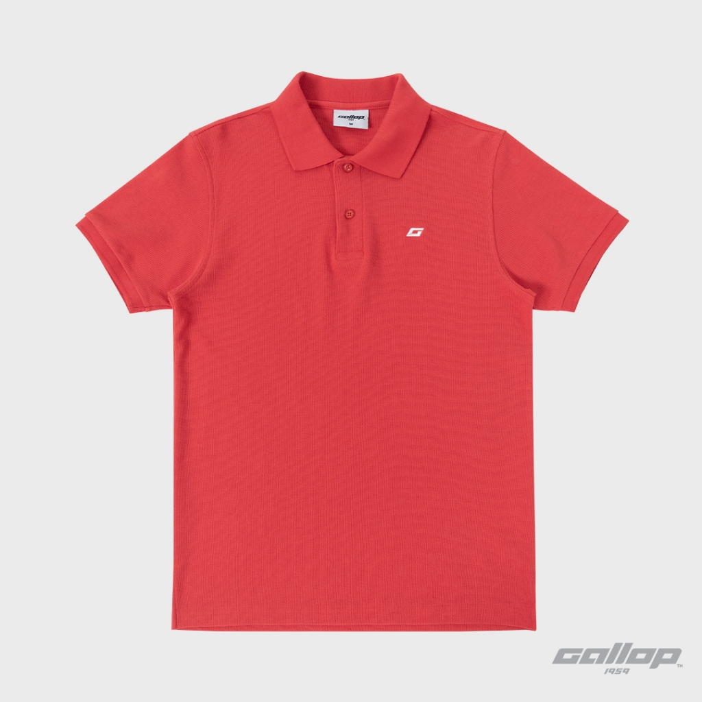 GALLOP : WRINKLE FREE WAFFLE POLO เสื้อโปโลผ้าวาฟเฟิลผู้ชาย รุ่น GP9062 Set CELLAR Color / ราคาปกติ 1290.-