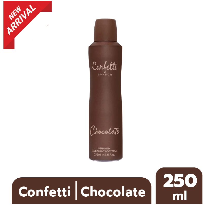 Confetti London Body Spray - Chocolate 250ml /คอนเฟตติ ลอนดอน บอดี้ สเปรย์ - ช็อคโกแลต 250มล.