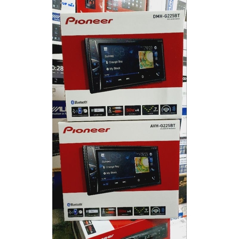 แท้! จอ PIONEER DMH-G225BT(ไม่เล่นแผ่น) กับ AVH-G225BT(เล่นแผ่น) เครื่องเล่นขนาด 2 ดิน Double DIN ระ