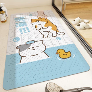 พร้อมส่ง ลายเยอะ แผ่นรองกันลื่น ในห้องน้ำ pvc ลายการ์ตูน น่ารัก ขนาด40x70cm