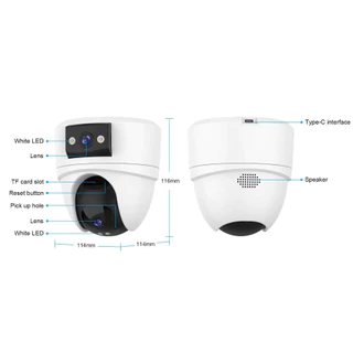 Vstarcam CS2DR WiFi / CG2DR SIM 4G (เลนส์คู่) กล้องวงจรปิดไร้สาย ความละเอียด 5MP(1296P) indoor มีAI+