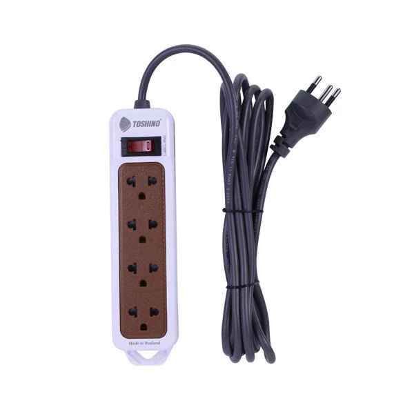 🛵มีส่งด่วน💨ปลั๊กไฟ มอก. มีสวิตซ์แยก TOSHINO มี 2/3/4/5/6 เต้าเสียบ สายยาว 3 เมตรและ 5 เมตร - รูปที่ 7