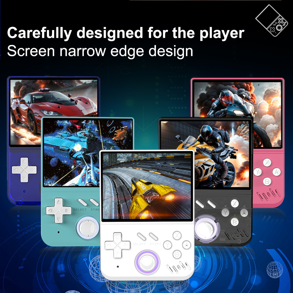 เครื่องเกมพกพา My mini จอIPS 3.5นิ้ว ไฟRGB ความจำ 128GB 20,000เกม รองรับเกม PSP Ps1 N64 เกมบอย เกมกด