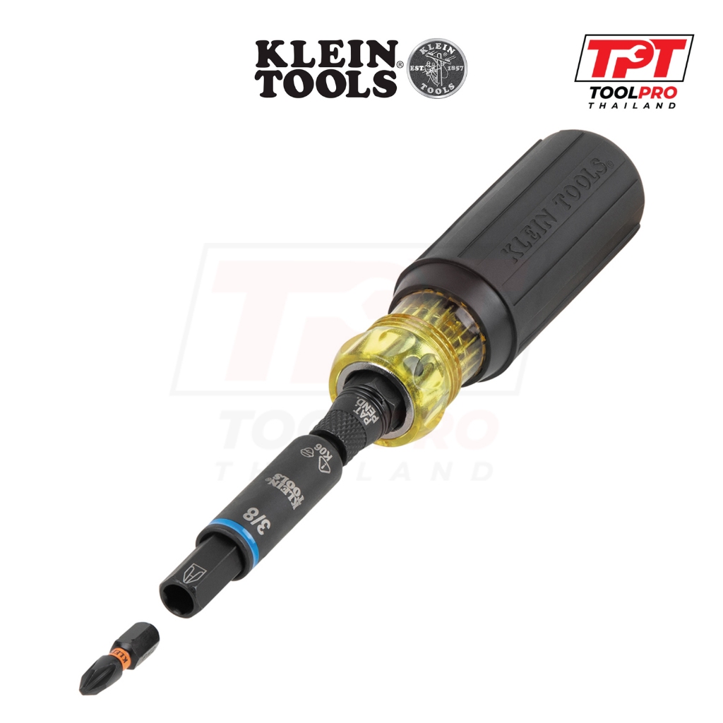 Klein Tools ไขควง KNECT 10-in-1 Impact-Rated Screwdriver / Nut Driver (32528HD)