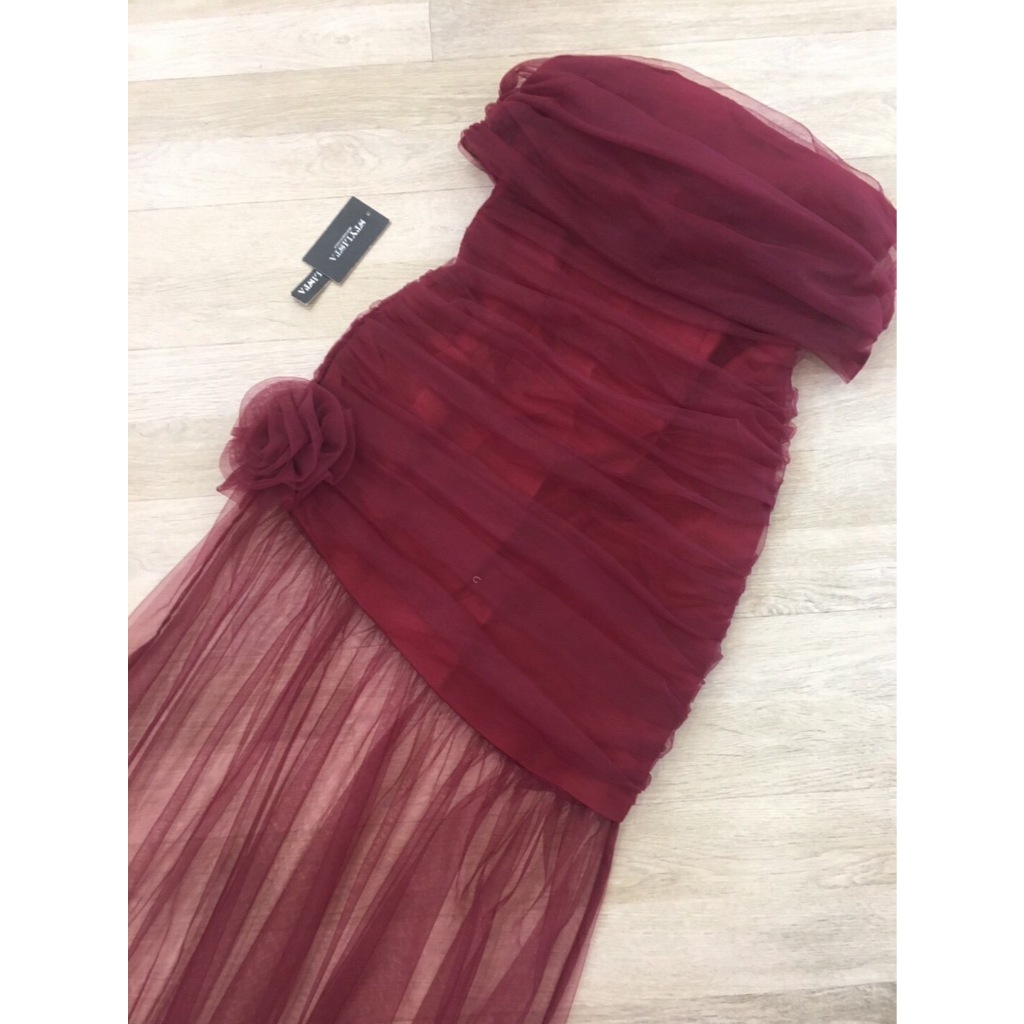 STYLISTA เดรสสีแดงปาดไหล่-RED(*สอบถามสต๊อกก่อนกดสั่งน๊า) - รูปที่ 2