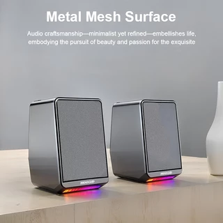 MeeGoo สำหรับคอมพิวเตอร์ เสียงสเตอริโอ 3D ที่มีเสียงใหญ่และเบสหนัก พร้อมไฟ LED RGB มีสีสัน