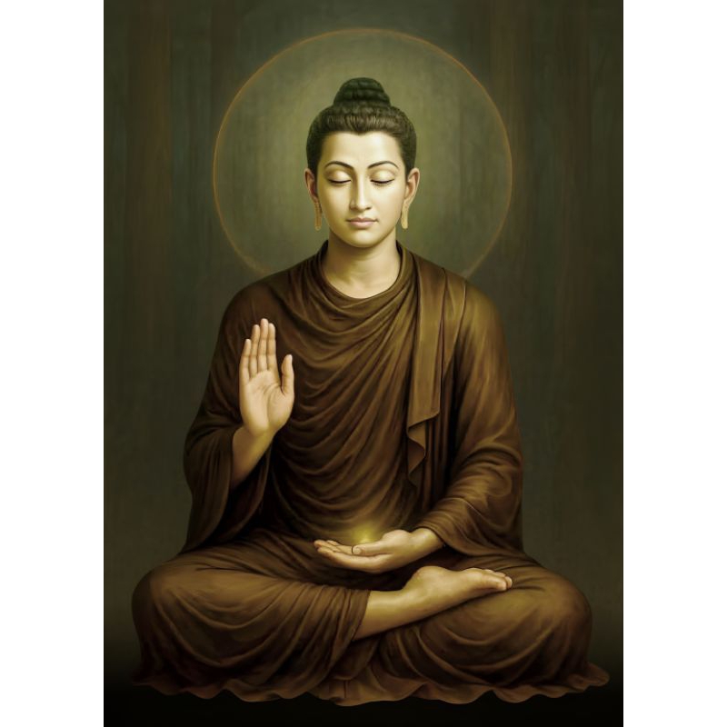 รูปโปสเตอร์  พระพุทธเจ้า ไม่มีกรอบ ภาพมงคล เสริมฮวงจุ้ย ตกแต่งบ้าน ขนาด A3