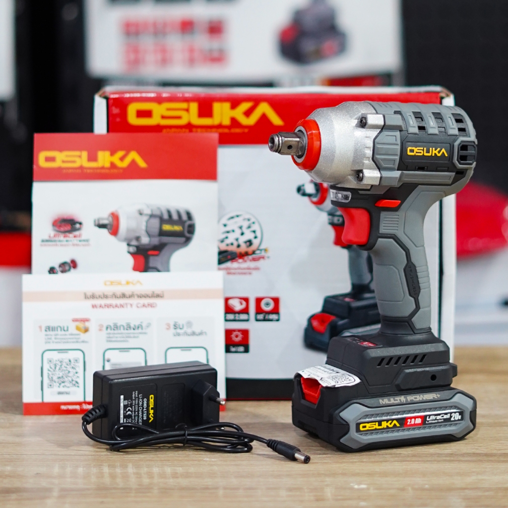 (ดีสุด) บล็อกเเบตไร้สาย OSUKA รุ่น LT-520 สีเทา 20V (ชุดเล็ก) บล็อกแบตเตอรี่ไร้สาย บล็อกแบต(คุ้มสุด) ราคา ถูกที่สุด ดีลบีเคเค แกลเลอรีภาพที่ 2