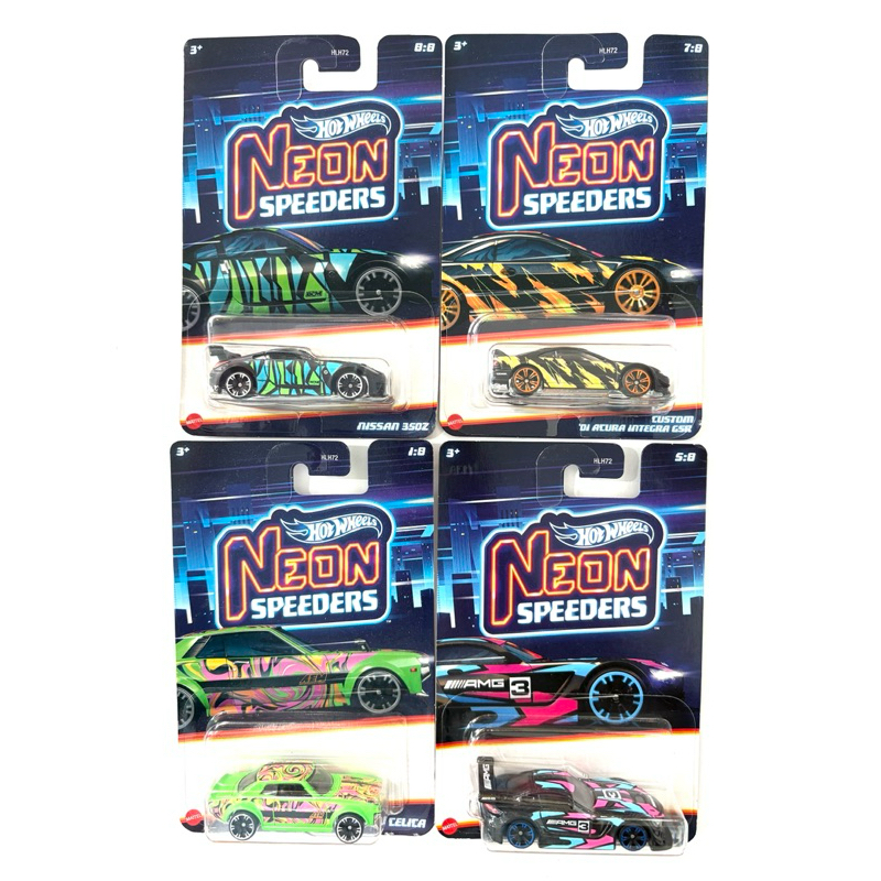 Hot Wheels | NISSAN 350Z | CUSTOM ‘01 ACURA INTEGRA GSR | ‘70 TOYOTA CELICA | ‘16 MERCEDES-AMG GT3 | NEON SPEEDERS |