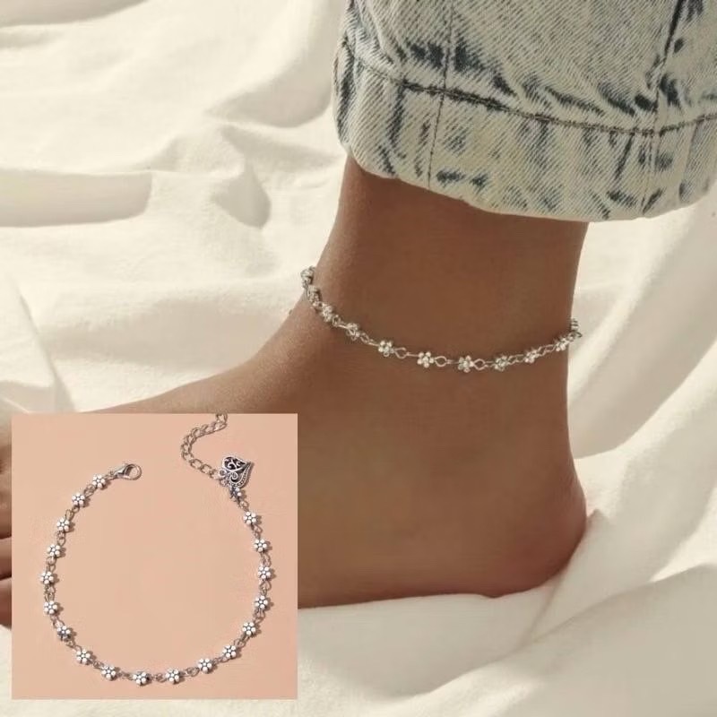 เครื่องประดับสร้อยข้อเท้าผู้หญิงสไตล์ รัก สวยพร้อมไทเทเนียมสแตนเลส L303